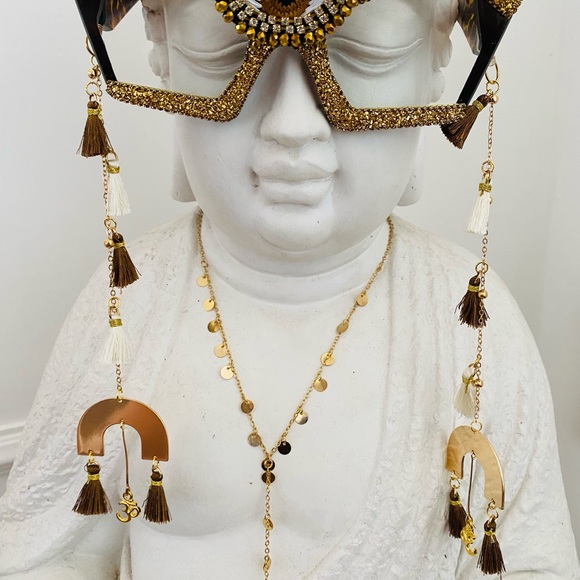 EARTHY OM evil eye FUNGLASSES!! #festival #coachella #party #fun #zen - Picture 5 of 5